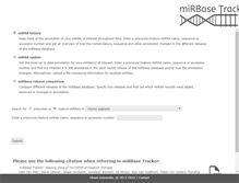 Tablet Screenshot of mirbasetracker.org